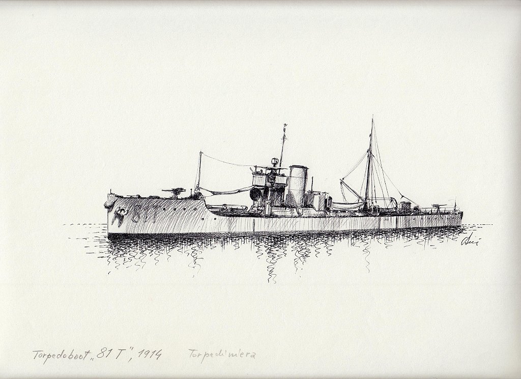 84-Torpedoboot '81T' - 1914 . Torpediniera